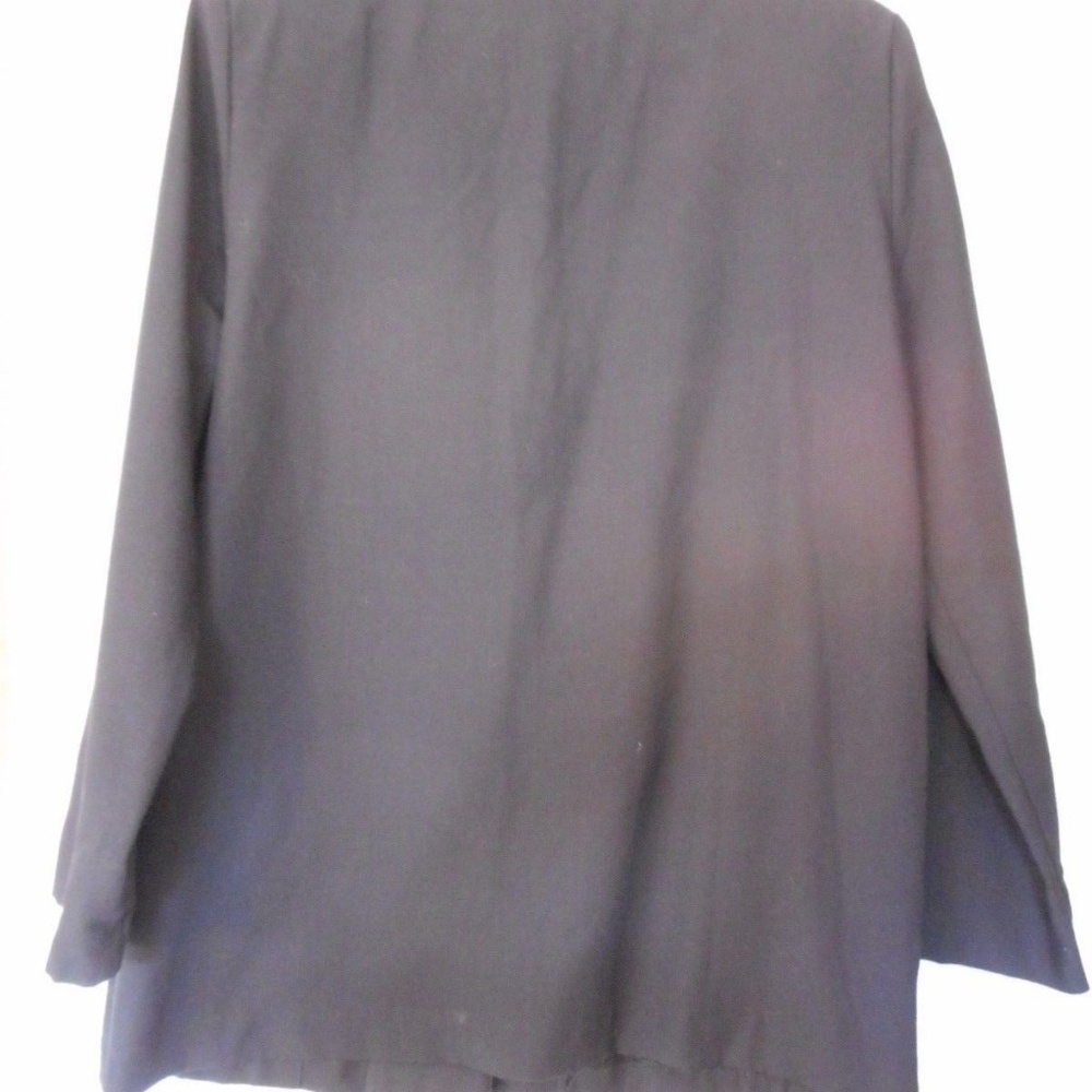 Size 14 Womens Black unLined Blazer Patch pockets - Picture 7 of 7